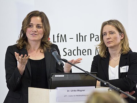 Dr. Ulrike Wagner und Dr. Claudia Lampert stellten die Ergebnisse der LfM-Studie vor