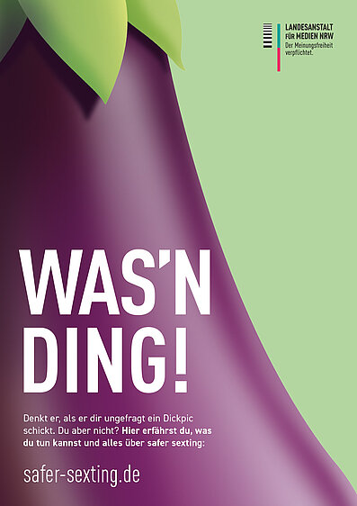 Plakat "Was'n Ding" - Safer Sexting", Größe A3