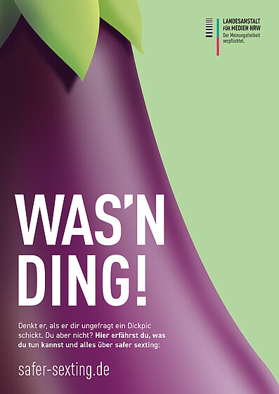 Plakat &quot;Was'n Ding&quot; - Safer Sexting&quot;, Größe A2