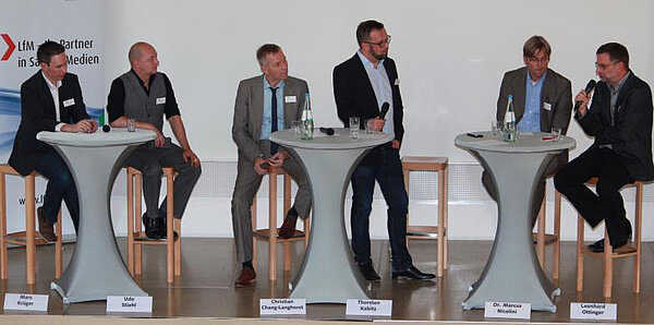 Panel-Diskussion: Marc Krüger, Udo Stiehl, Christian Chang-Langhorst, Thorsten Kabitz, Marcus Nicolini, Leonhard Oettinger