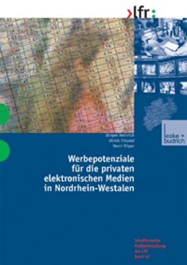 Cover "Werbepotenziale für die privaten elektronischen Medien in NRW"