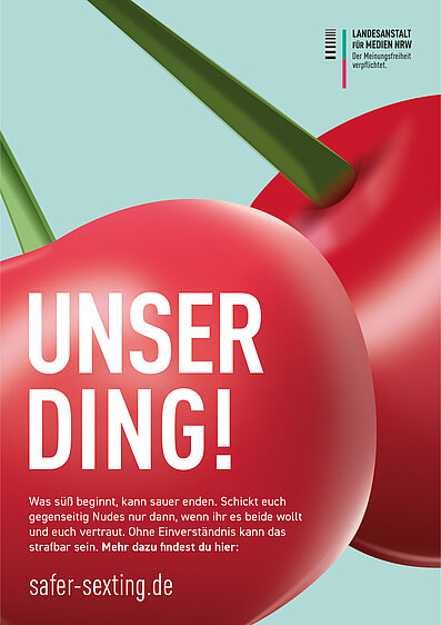 Plakat &quot;Unser Ding&quot; - Safer Sexting&quot;, Größe A2